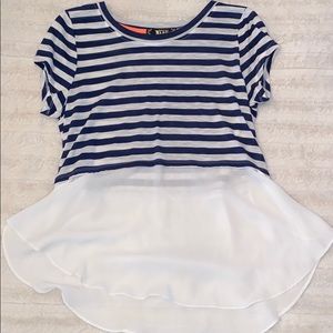 Short sleeve blouse.